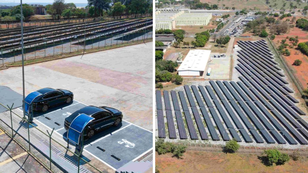 Exército Brasileiro inaugura primeiro eletroposto para sua frota em Brasília, com carregadores de 23 kW e energia solar