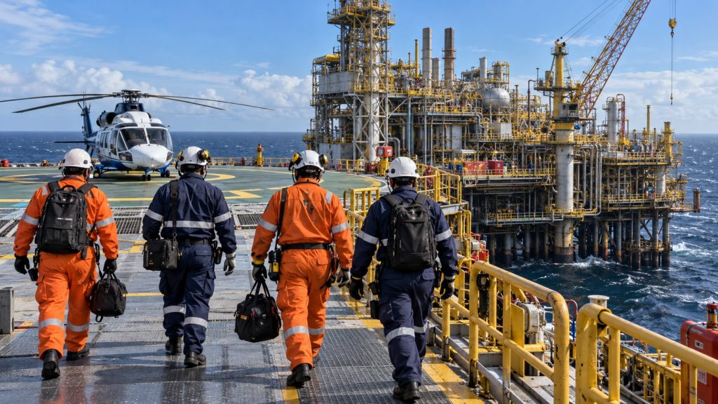 14 dias no mar, 12 horas de trabalho por dia e uma nova regra: fim da escala 6×1 coloca a rotina de 70 mil trabalhadores offshore em dúvida e leva Petrobras a avaliar mudanças nos contratos