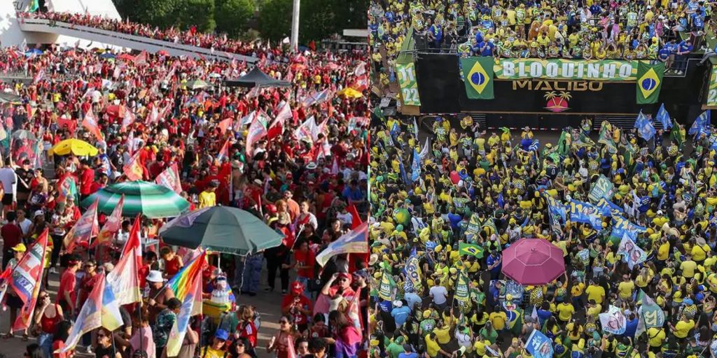 Em Brasília, atos por Lula e Flávio ficam a 2 km de distância Em Brasília, atos por Lula e Flávio ficam a 2 km de distância