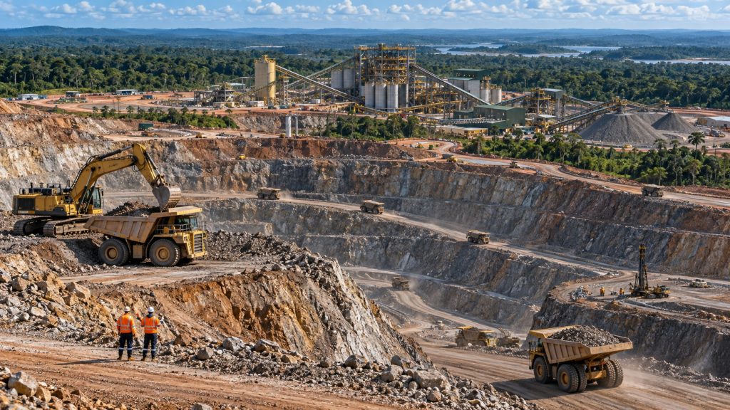 Mina de ouro no Pará aumenta produção em 22%, extrai quase 45 mil onças em apenas três meses e aproxima mineradora canadense da meta de 190 mil onças para 2026, com operação em expansão no Brasil