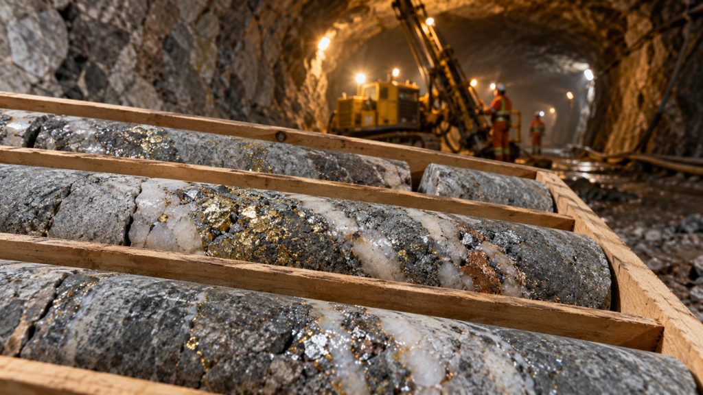 Sondagem encontra ouro, prata e cobre em intervalo de um metro no Peru Sondagem encontra ouro, prata e cobre em intervalo de um metro no Peru