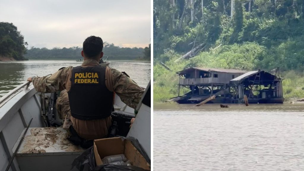 PF inutiliza 72 embarcações e equipamentos e 16 mil litros de diesel em operação contra garimpo no Rio Madeira