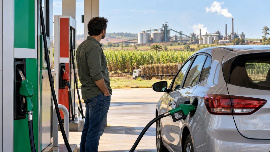 Etanol sobe 3,26% no Sudeste e chega a R$ 4,12 por litro, mas São Paulo mantém o combustível renovável abaixo de R$ 4 enquanto gasolina avança para R$ 6,58
