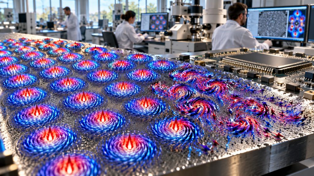 Cientistas conseguem observar pela primeira vez minúsculos redemoinhos magnéticos perdendo sua organização e descobrem caminho para computadores que podem funcionar como o cérebro humano