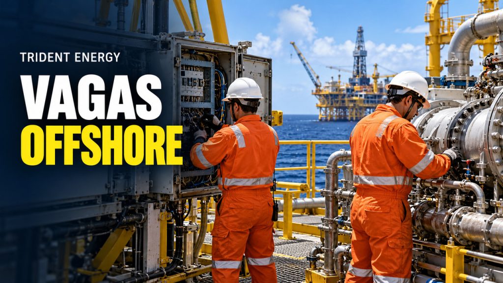 Trident Energy mantém vagas offshore no Rio para técnico eletricista sênior e especialista em turbomáquinas que atendem plataformas de petróleo e gás