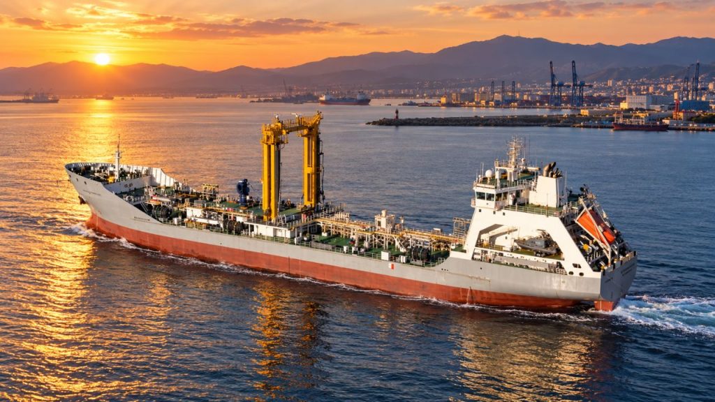 Vasily Nikitin: navio russo de 130 metros segue para base de testes de mar