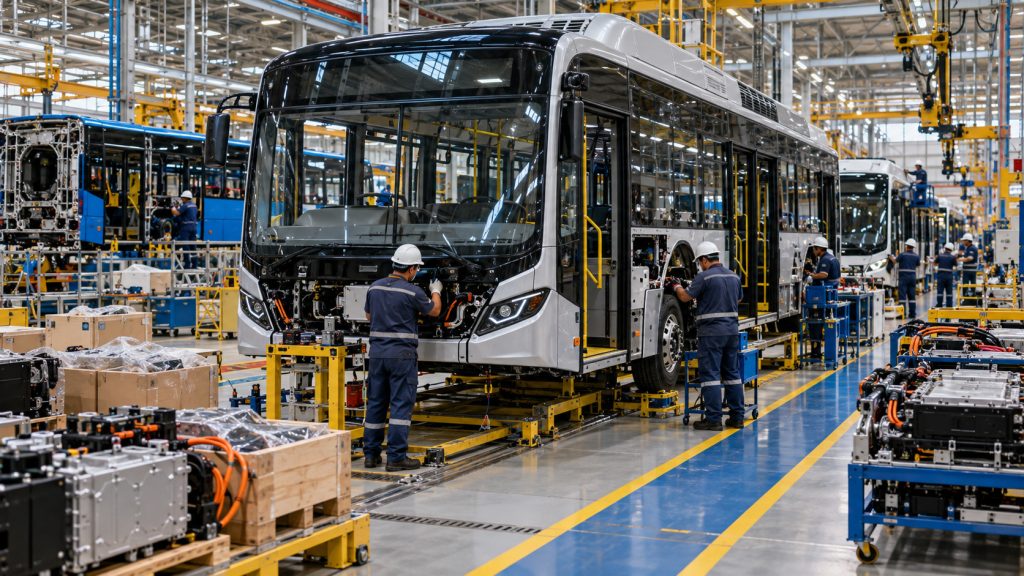 Gigante chinesa Zhongtong chega ao Brasil, prepara fábrica de até R$ 100 milhões para ônibus elétricos e aposta em montagem local antes de avançar para produção em maior escala Gigante chinesa Zhongtong chega ao Brasil, prepara fábrica de até R$ 100 milhões para ônibus elétricos e aposta em montagem local antes de avançar para produção em maior escala